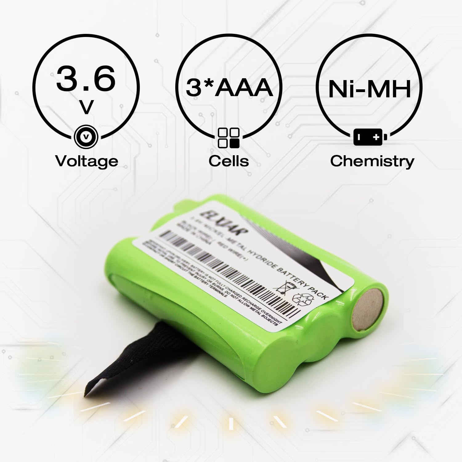 (2 Pack) Batt3R Battery Replacement For Midland Batt3R Batt 3R, Avp14 Mid Avp14, Lxt600 Lxt 600, Lxt630 Lxt 630, Lxt630X3 Lxt 63