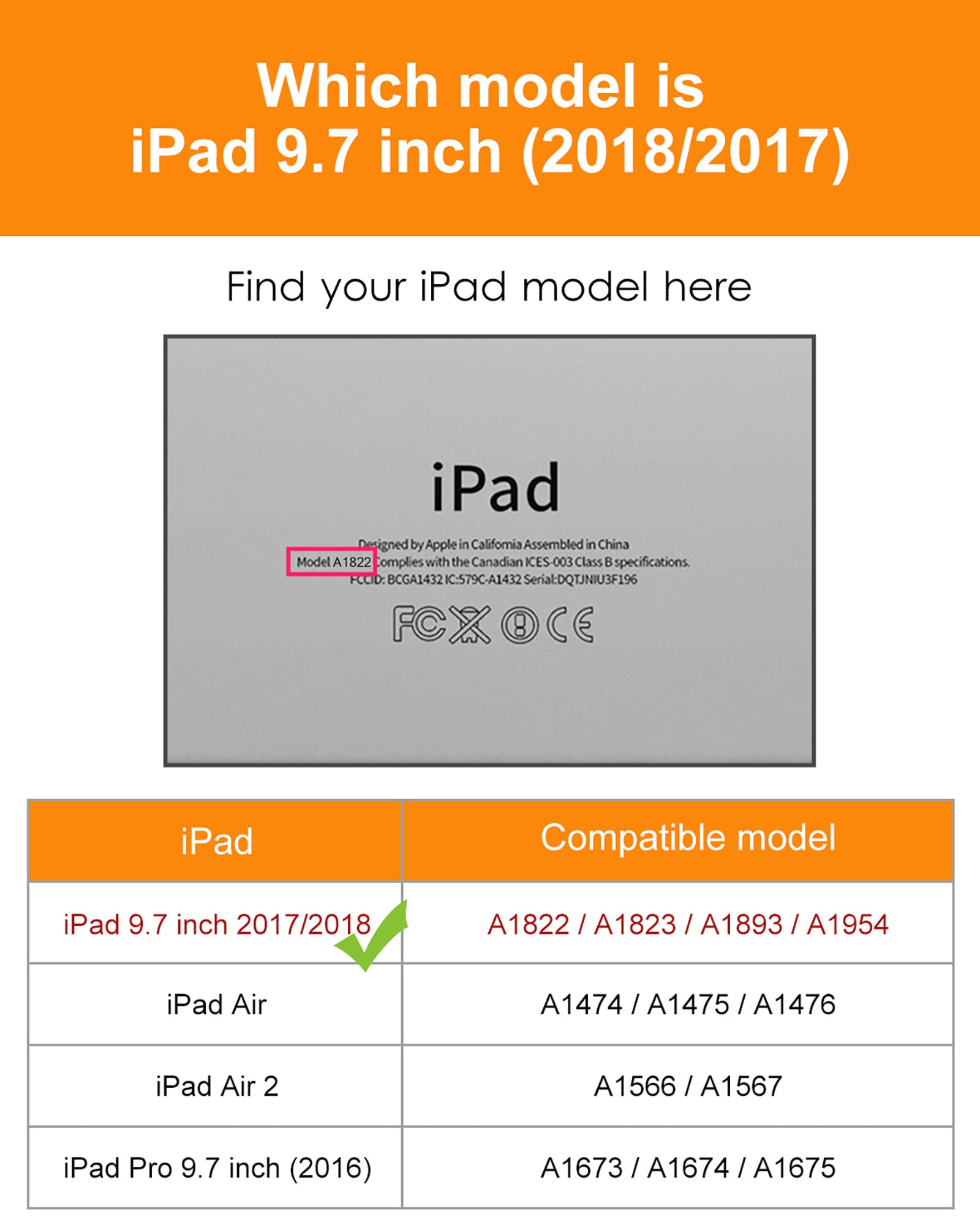 Dtto For Ipad 9.7 Case 2018 Ipad 6Th Generation Case / 2017 Ipad 5Th Generation Case, Slim Fit Lightweight Smart Cover With Soft