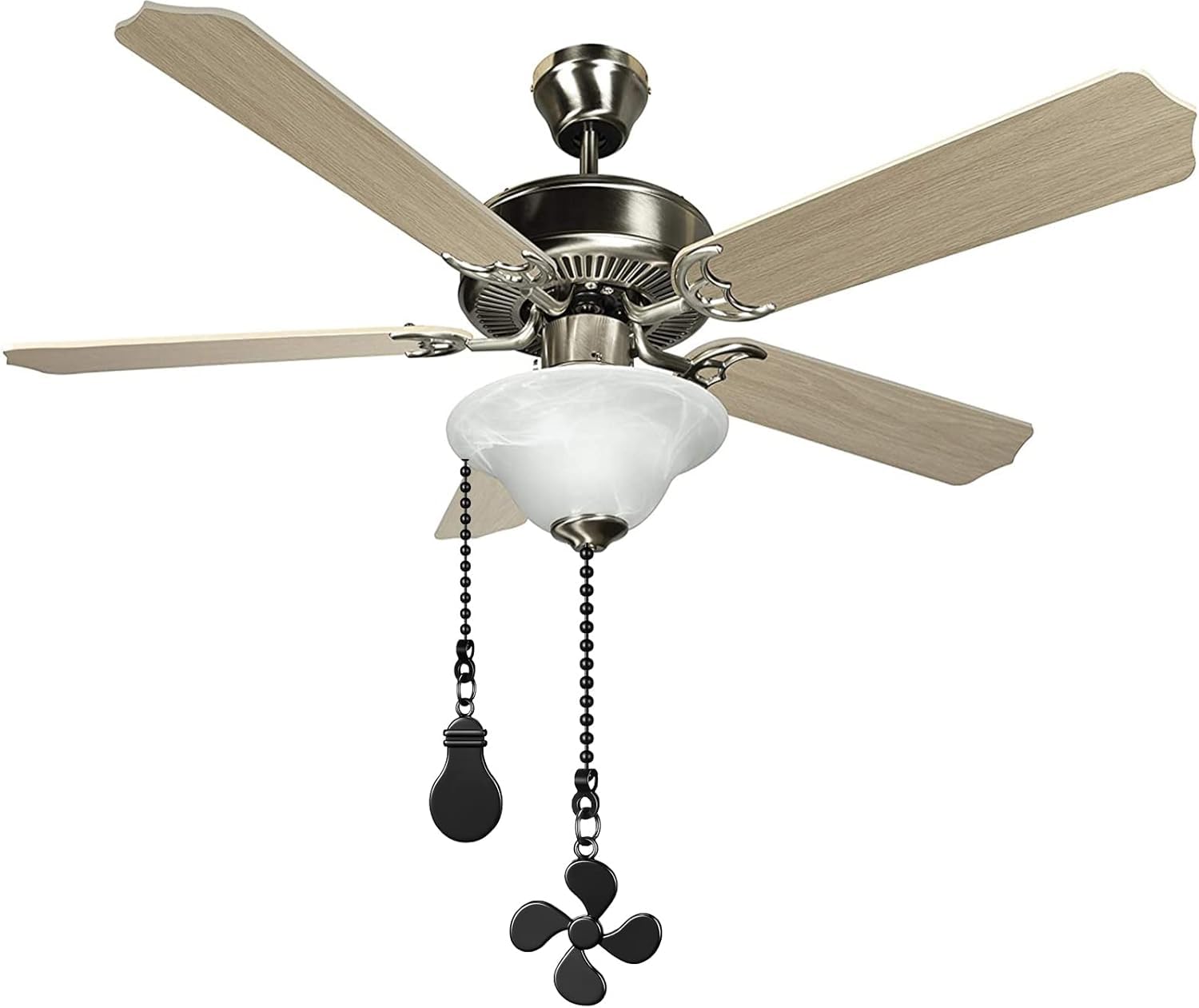 Sur-Ciel 4Pcs Ceiling Fan Pull Chain, Fan Pull Chain Extension, Pull Chains For Ceiling Fans And Lights, Light Pull Chain With 1