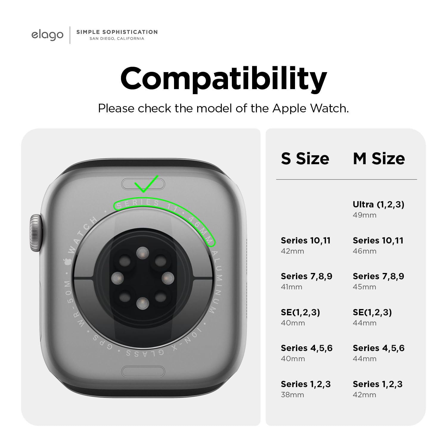 Elago Clear Band Compatible With Apple Watch Band Ultra3/Ultra2/Ultra/Se3/Se2/Se1/11/10/9/8/7/6/5/4/3/2/1 38Mm 40Mm 41Mm 42Mm 44