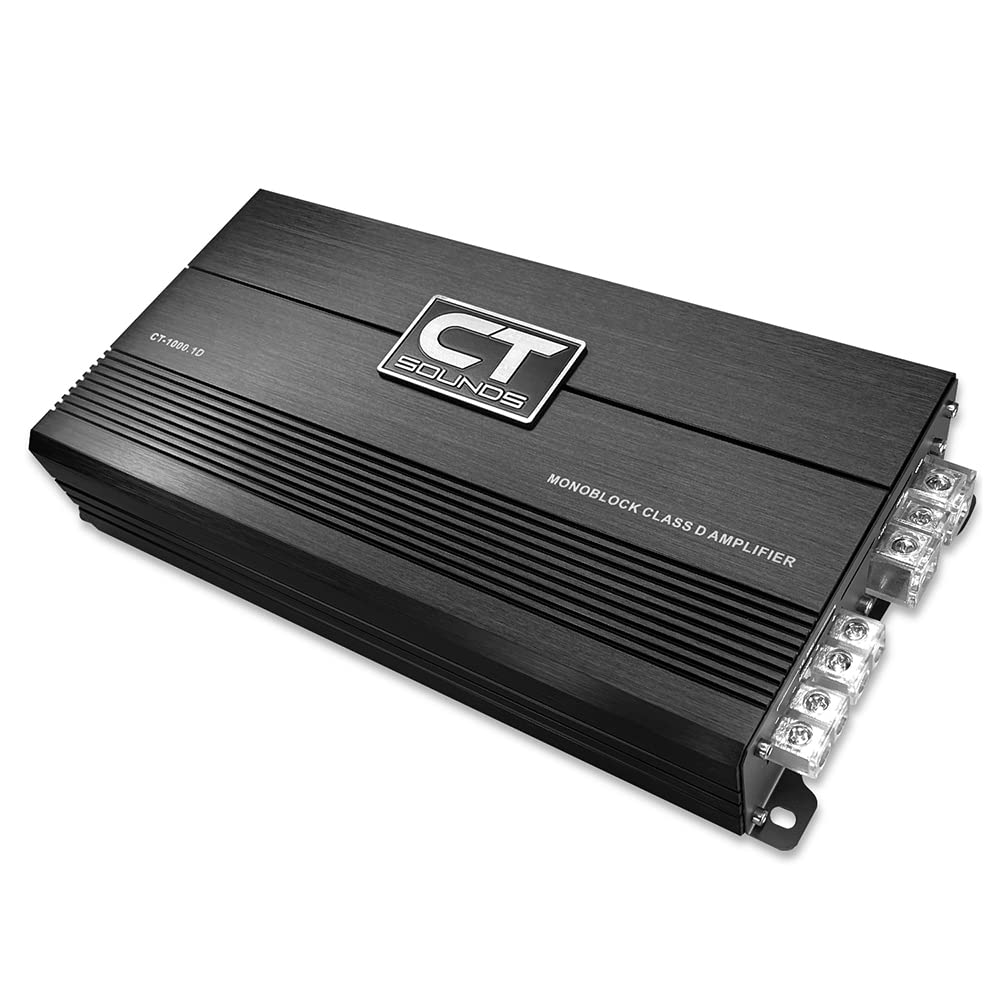 Ct Sounds Ct 1000.1D Compact Class D Car Audio Monoblock Amplifier, 1000 Watts Rms