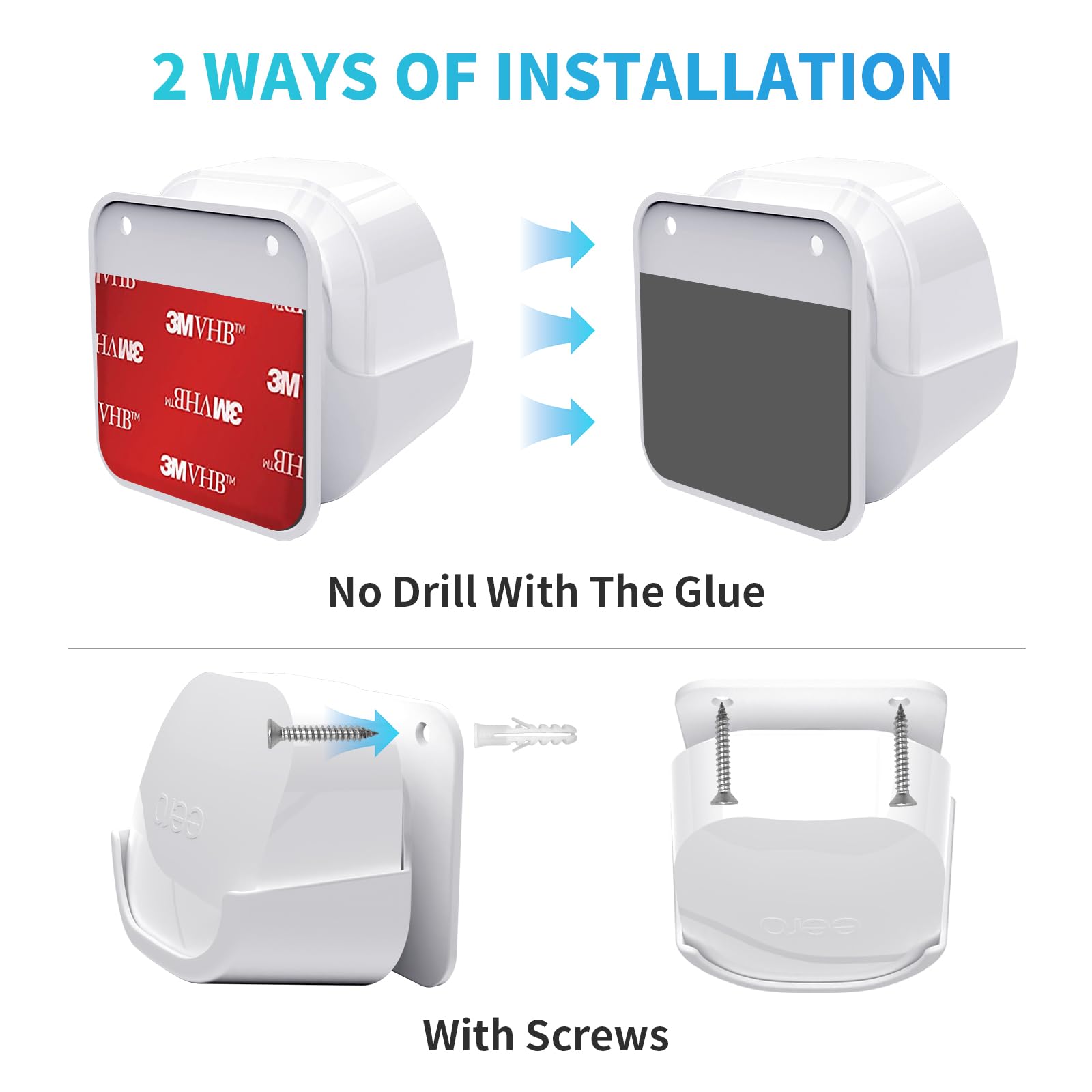 3Pack Wall Mount Holder For Eero 6 Plus 6+ And Eero 6 Router Mesh Wi Fi System,Wall Mount Stand Bracket For Eero 6 Plus And Eero