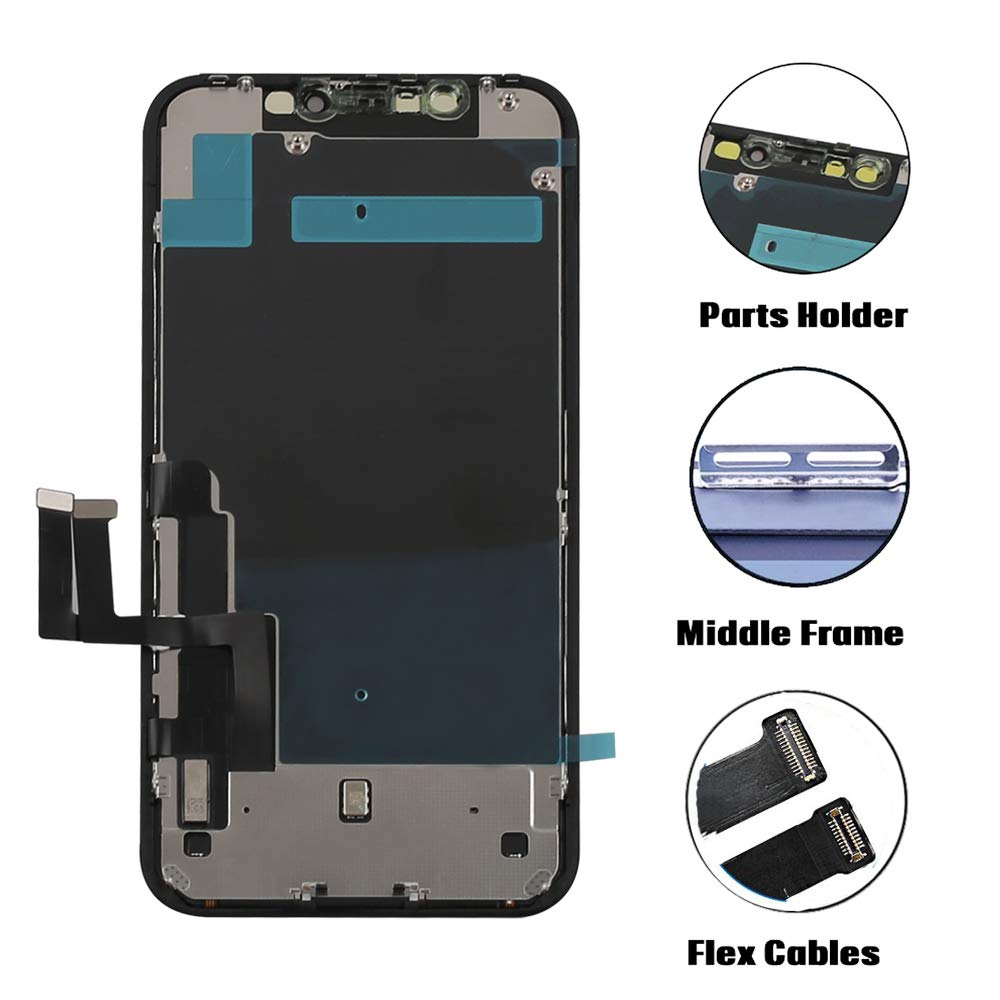 Screen Replacement Compatible For Iphone 11 Screen Replacement 6.1 Inch Lcd Display 3D Touch Digitizer Frame Assembly Full Repai