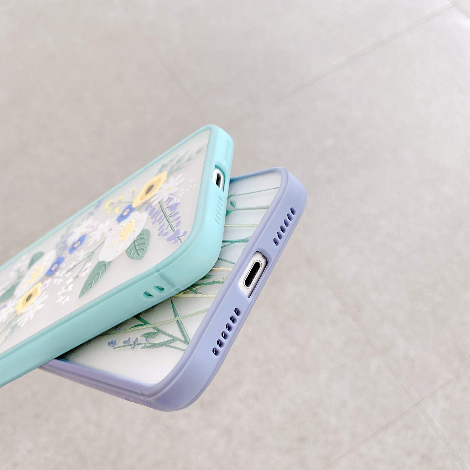 Ownest Compatible With Iphone 7 Plus/8 Plus Case With Clear Flower Frosted Pc Back 3D Floral Girls Woman And Soft Tpu Bumper Pro