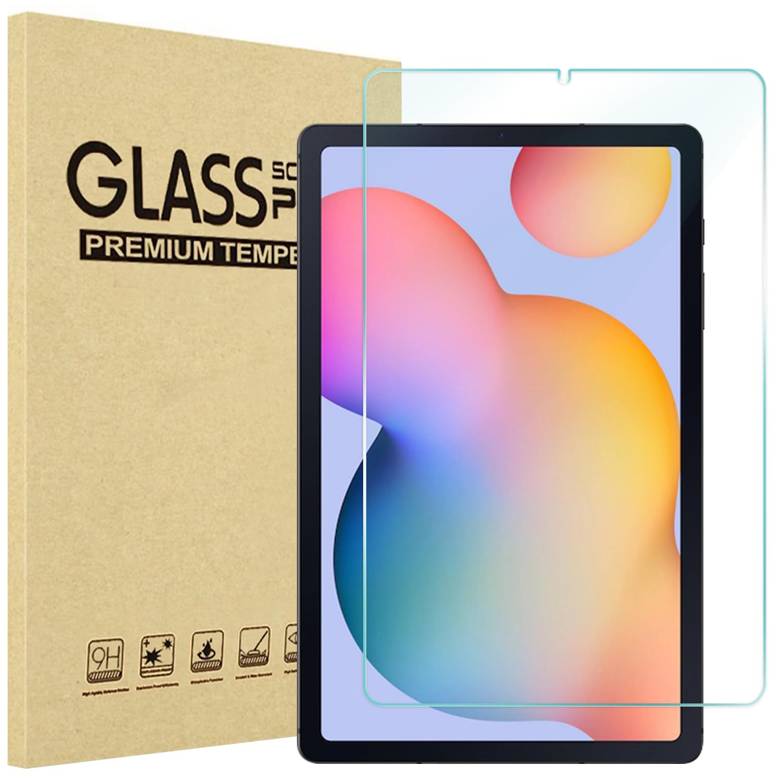 Procase Screen Protector For Galaxy Tab S6 Lite 10.4 Inch 2024/2022/2020(Sm P620/P625/P613/P619/P615/P610), Hd Clear 9H Hardness