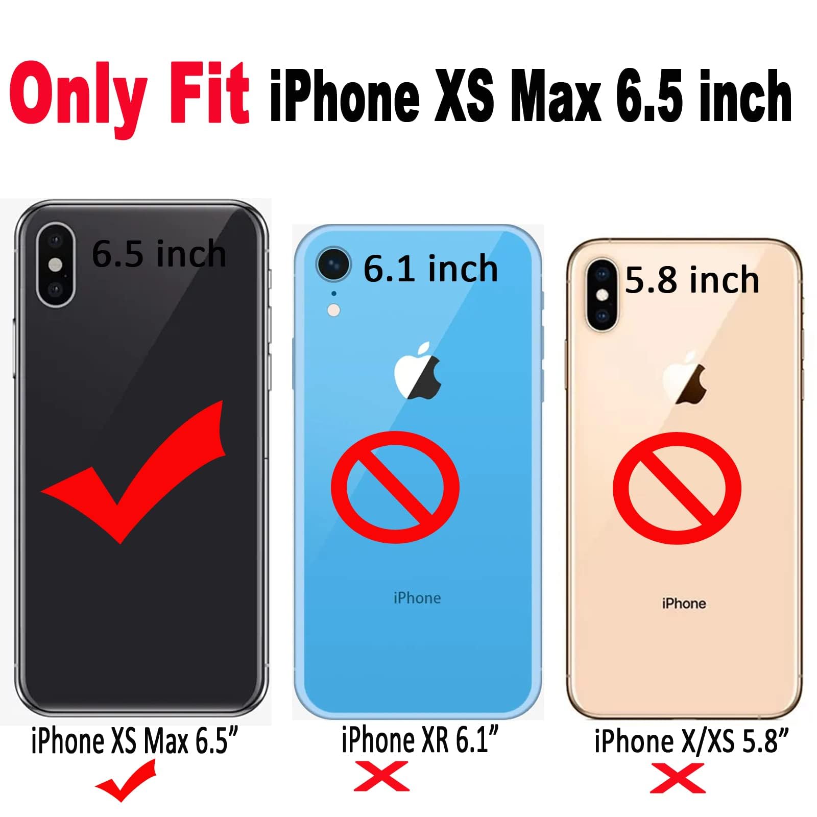 Qokey iPhone Xs Max Case 360 Ring Kickstand Shockproof TPU Bling Pink 6.5 Inch