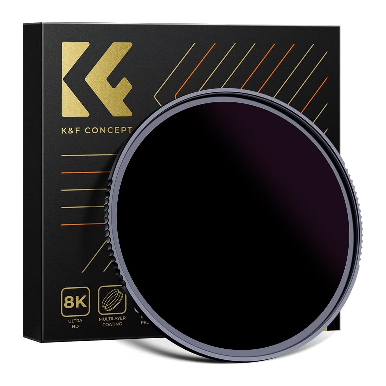 K&F Concept 77Mm Nd100000 Nd Camera Lens Filter,16.6 Stops Fixed Neutral Density Filter With 28 Multi Layer Coatings Waterproof