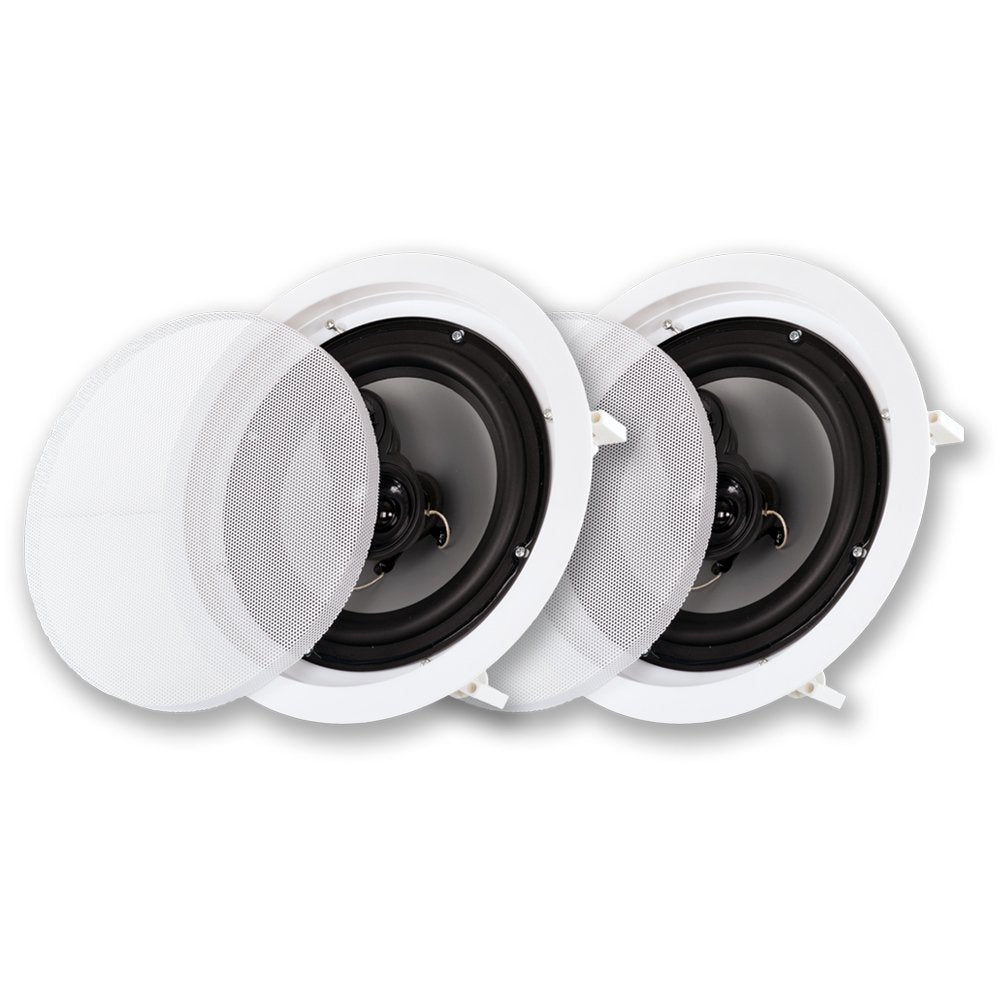 Acoustic Audio Csic83 In Ceiling 8'' Speaker Pair 3 Way Home Theater Speakers
