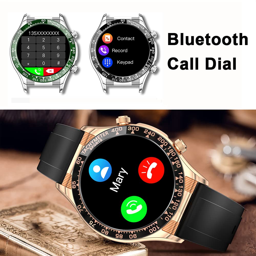 Smart Watch For Men Full Touchscreen Make/Answer Calls Step Counter Fitness Watches Activity Tracker Calories Compatible With An
