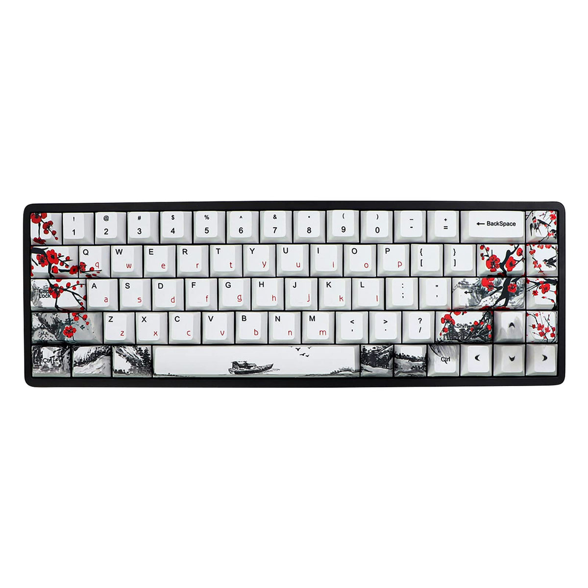 Jsjt Plum Blossom Keycaps 135 Keys Pbt Dye Sublimation Key Caps Cherry Profile Custom Keycaps With Keycap Puller For Cherry Gate