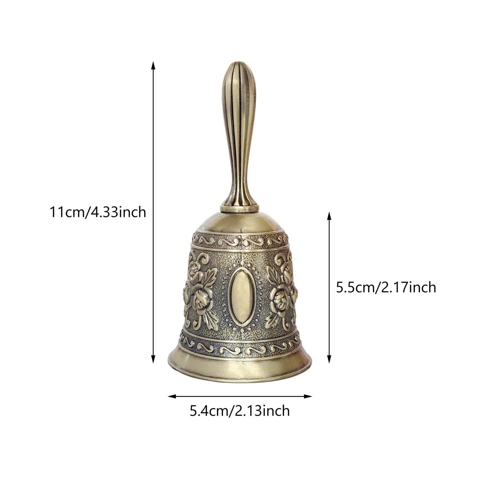 1 Pack Hand Held Bell, Metail Dinner Bell Wedding Bells, Service Bell Call, Vintage Bell