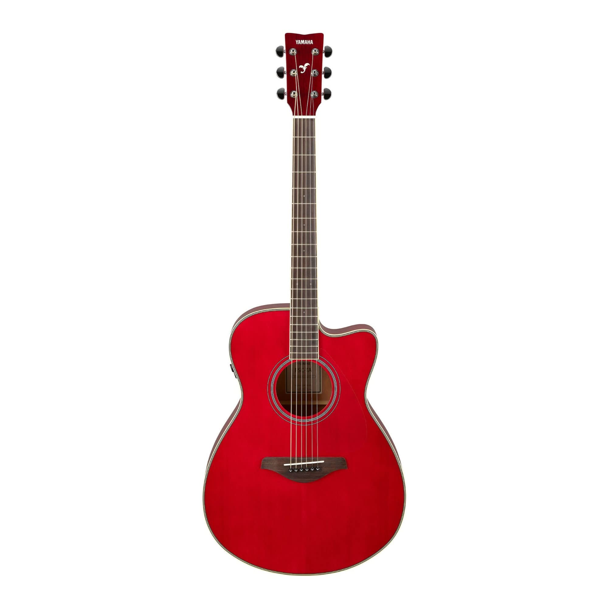 Yamaha FGC-TA Concert Cutaway Transacoustic Guitar w/ Chorus and Reverb, Ruby Red