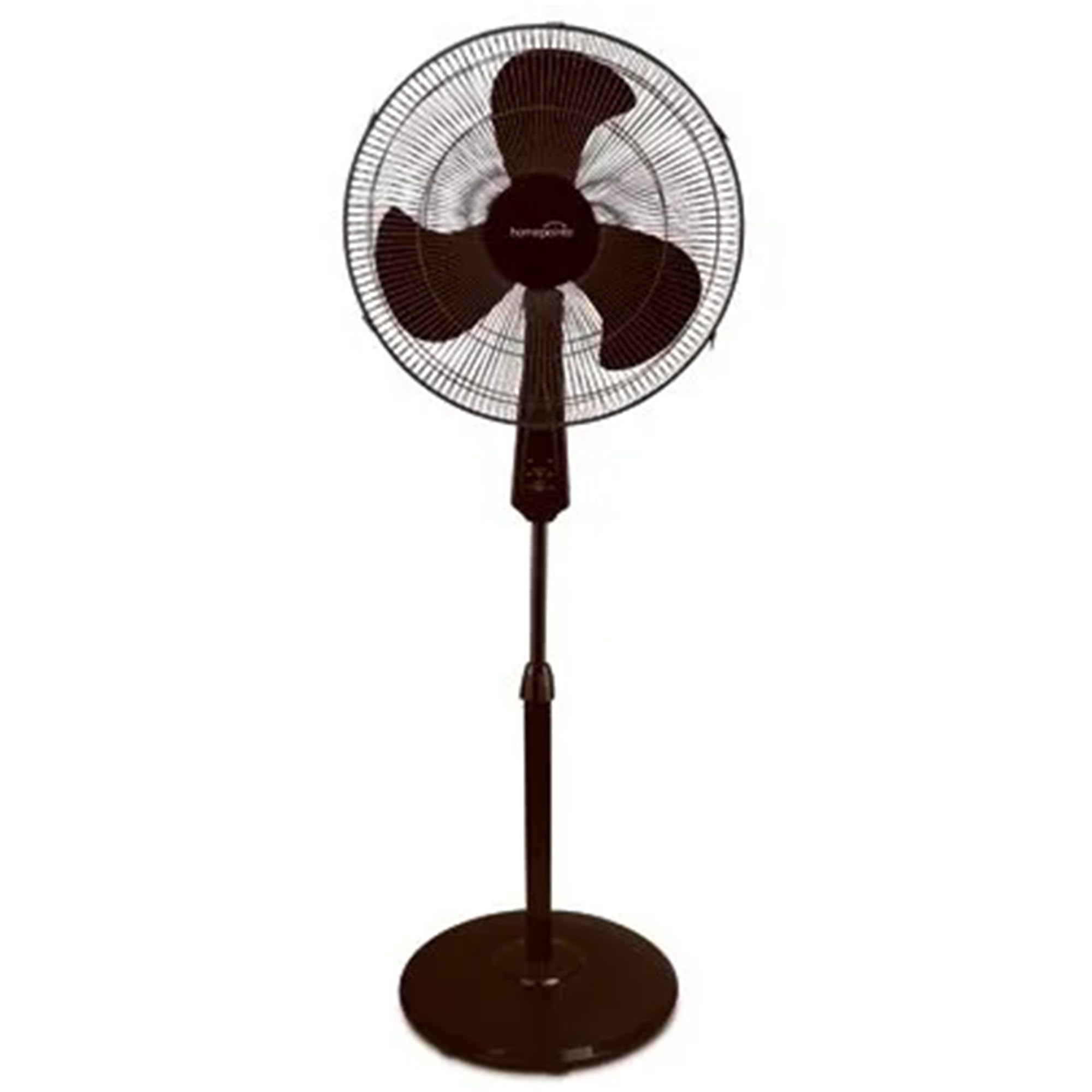 Homepointe 16 Inch Standing Oscillating Pedestal Fan With Adjustable Height & 3 Speeds For Living Room, Office, Basement, Or Bed