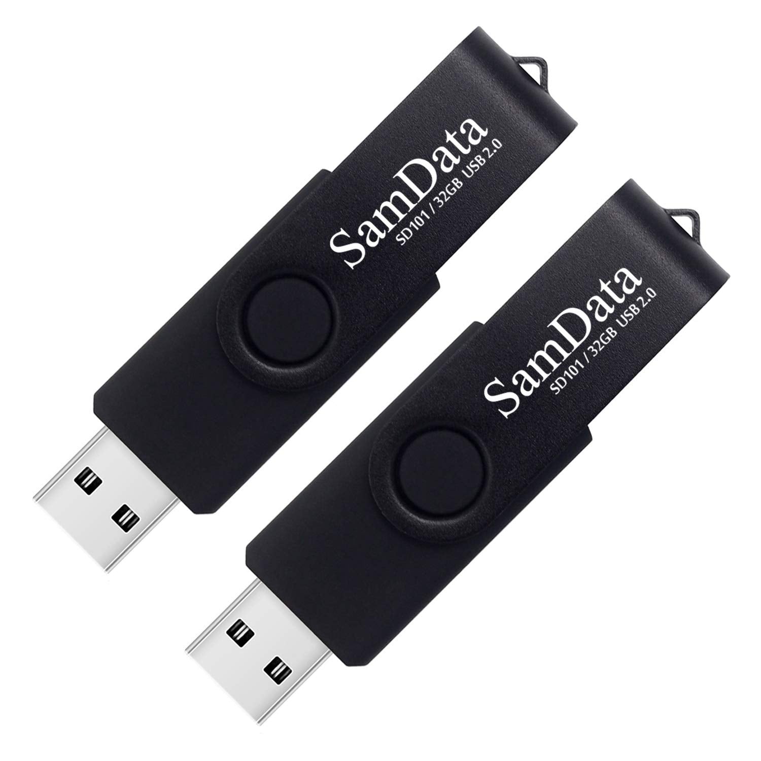 Samdata 32Gb Usb Flash Drives 2 Pack 32Gb Thumb Drives Memory Stick Jump Drive With Led Light For Storage And Backup (2 Pack Black)