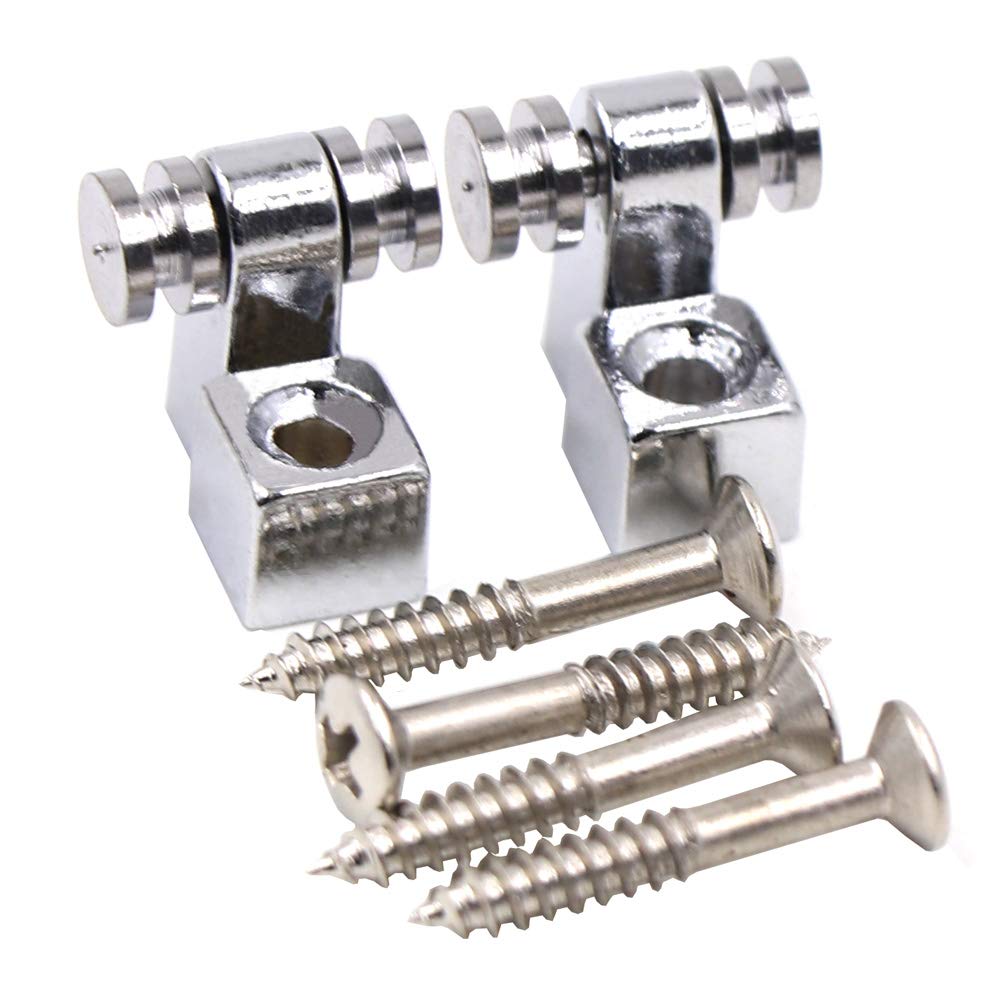 Disens Set Of 2 Roller String Tree Roller String Guides Retainer For Electric Guitars   Perfect For Stratocaster And Telecaster