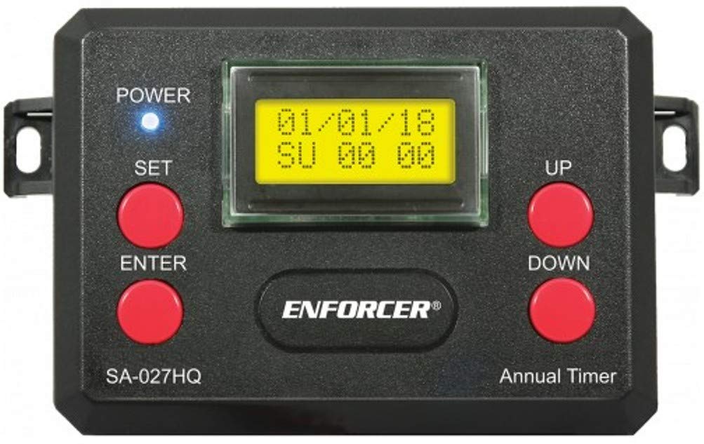 Seco-Larm SA-027HQ 365-Day Annual Timer with Two Relay Outputs; 100 Programmable Events, Password Protection, 10 Programmable Ho