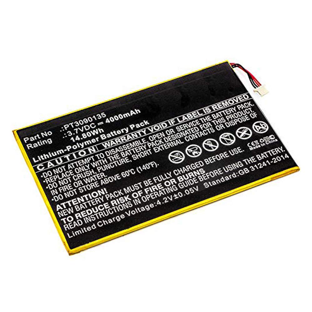 Mpf Products 4000Mah Pt3090135 Battery Replacement Compatible With Rca Galileo Pro 11.5'' Rct6513W87, Viking Pro 10    Rct6303W8