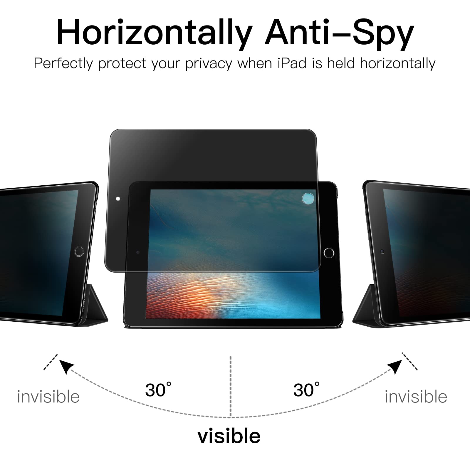 Jetech Privacy Screen Protector For Ipad (9.7 Inch, 2018/2017 Model, 6Th/5Th Generation), Ipad Air 2/1, Ipad Pro 9.7 Inch, Anti