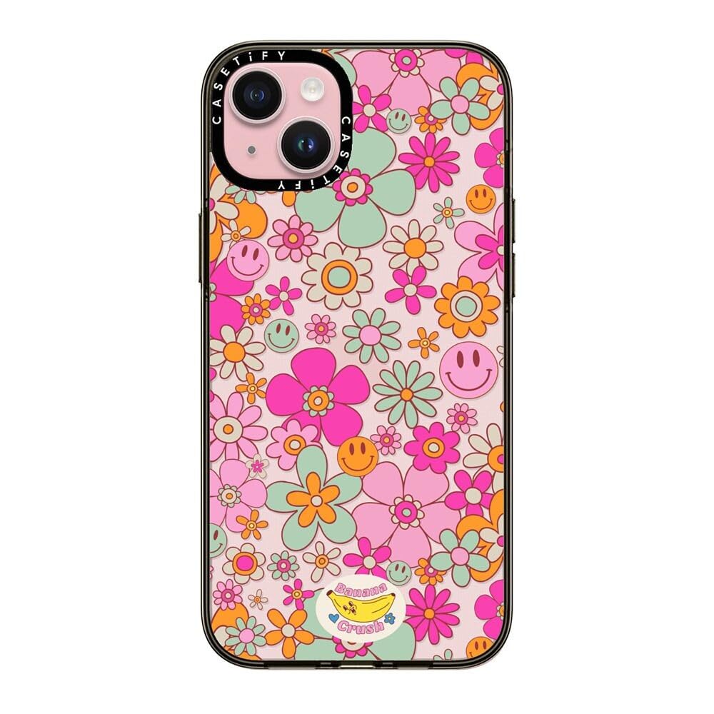 Casetify Compact Case For Iphone 15 Plus [2X Military Grade Drop Tested / 4Ft Drop Protection]   Groovy Pattern Clear   Clear Bl