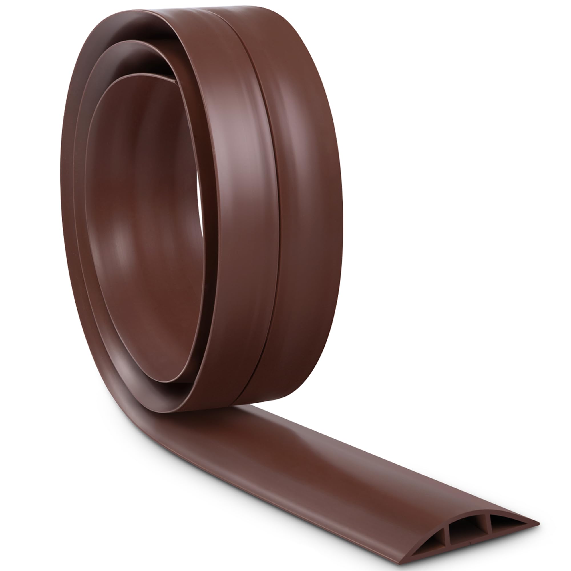 Lzeoy Cable Cover Floor 6Ft, Brown Floor Cord Cover, Single Cord Protector Extension Cord Covers For Floor, Floor Wire Covers Fo
