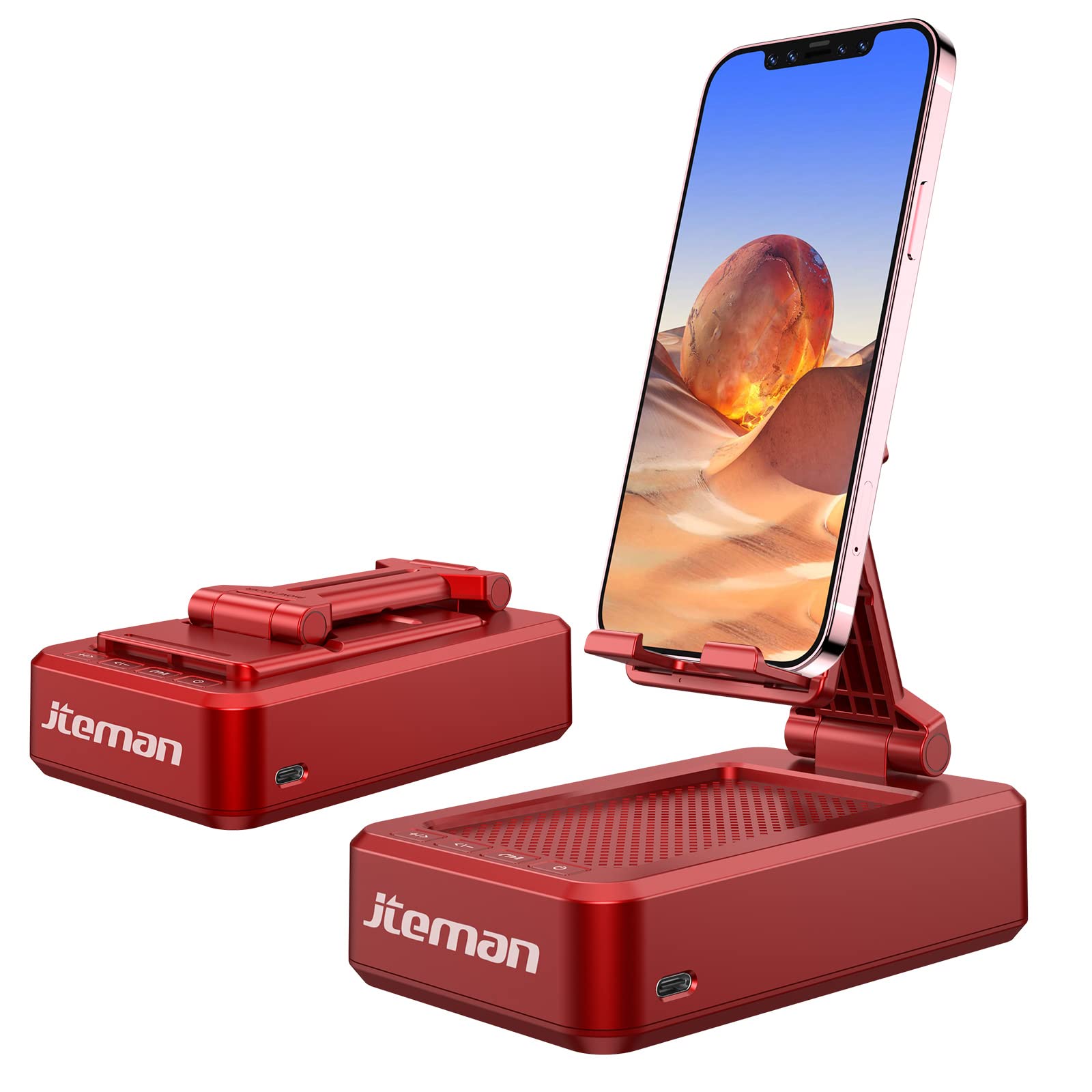 Jteman Portable Wireless Bluetooth Speakers With Phone Stand,Gifts For Women And Men,Birthday Christmas For Women Men,Kitchen Ga