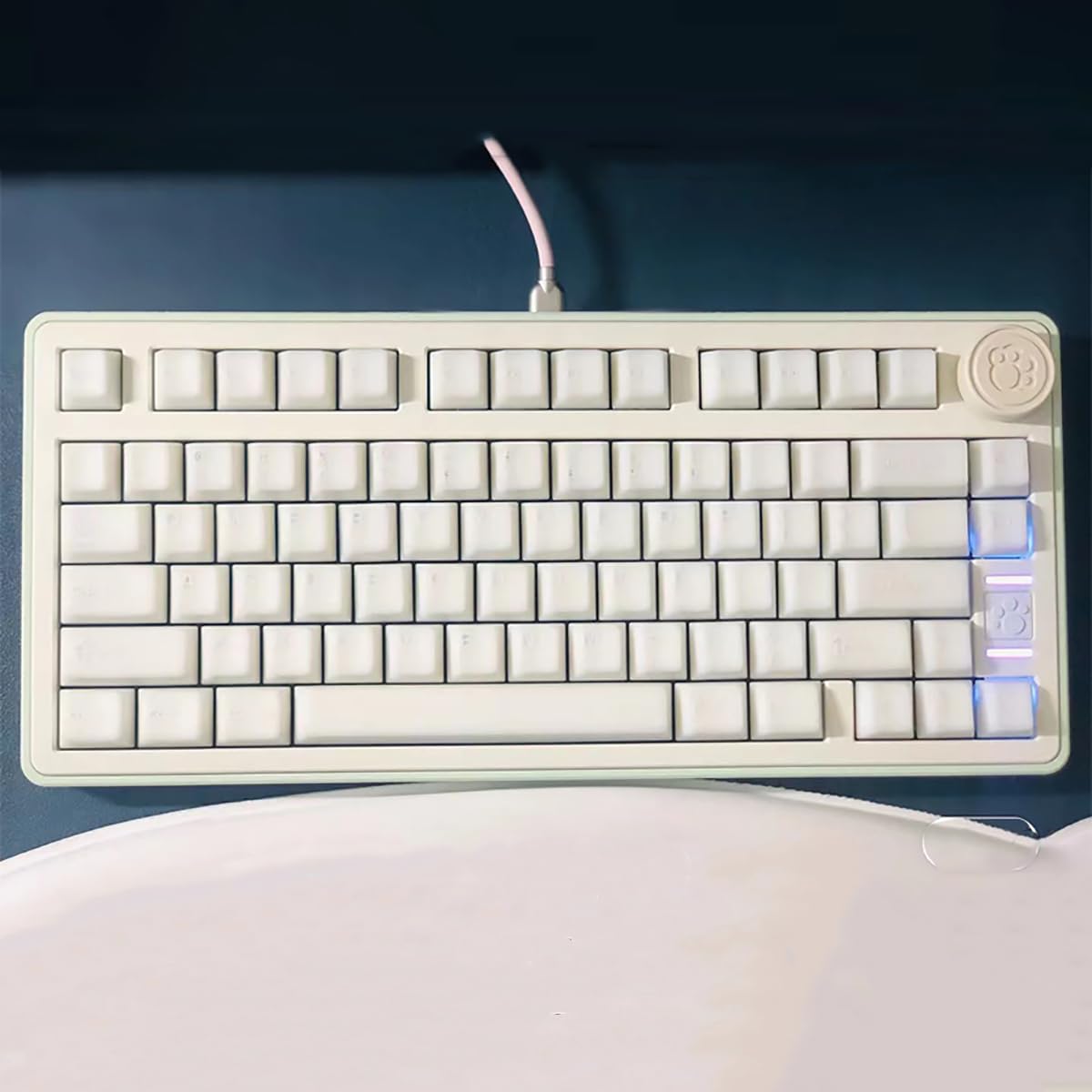 114 Keys White Jade Keycaps Pbt Doubleshot Cherry Profile Keycap Set Fit For 61/87/104/108 Mechanical Keyboard Cherry Mx Gateron