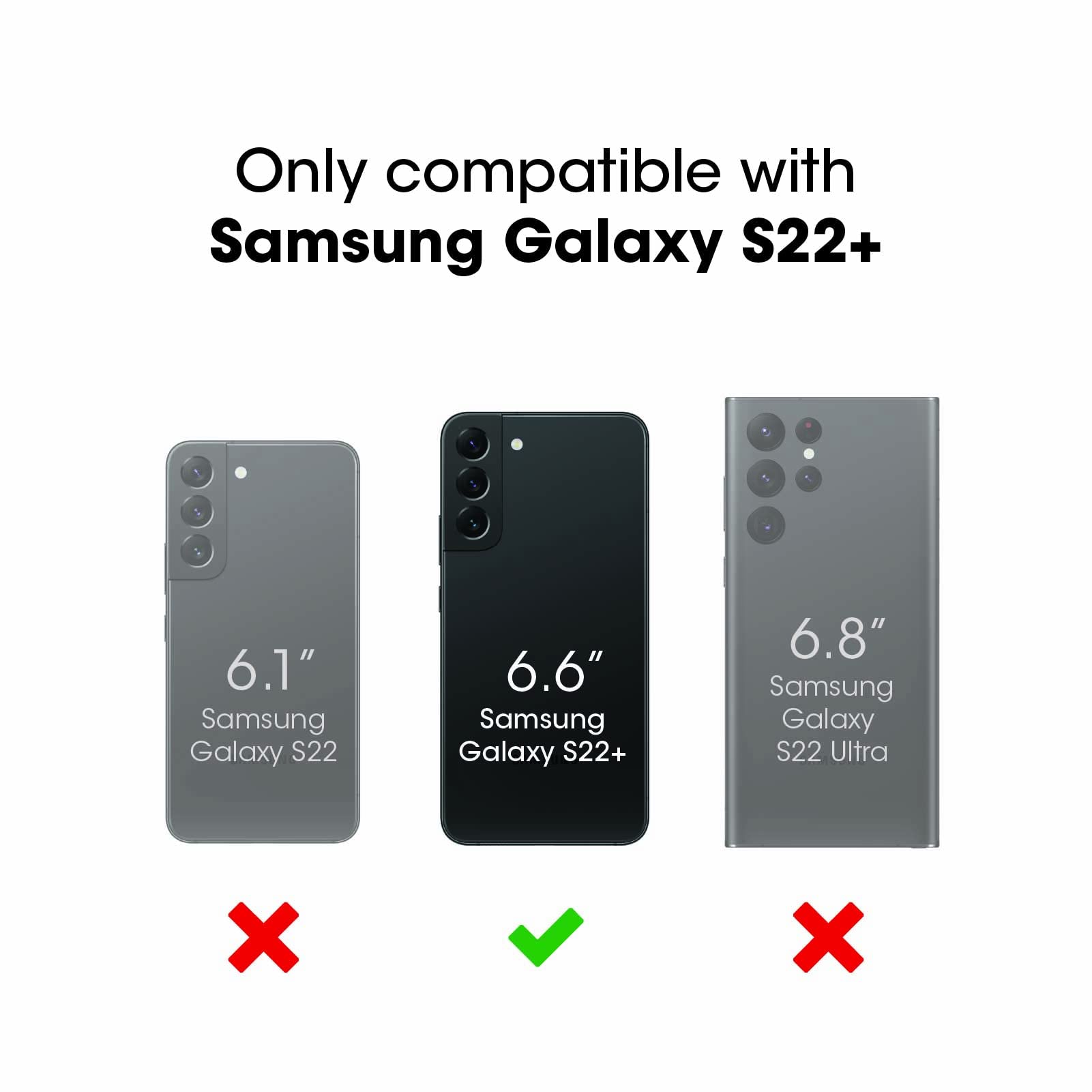 Otterbox Galaxy S22+ Commuter Series Case   Black, Slim & Tough, Pocket Friendly, With Port Protection