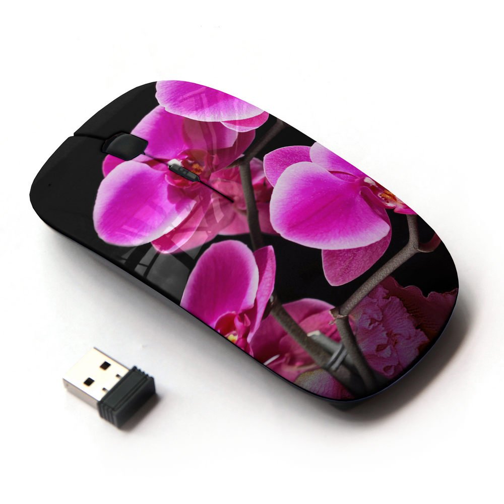 Koolmouse [ Optical 2.4G Wireless Mouse [ Purple Lily Flowers ]