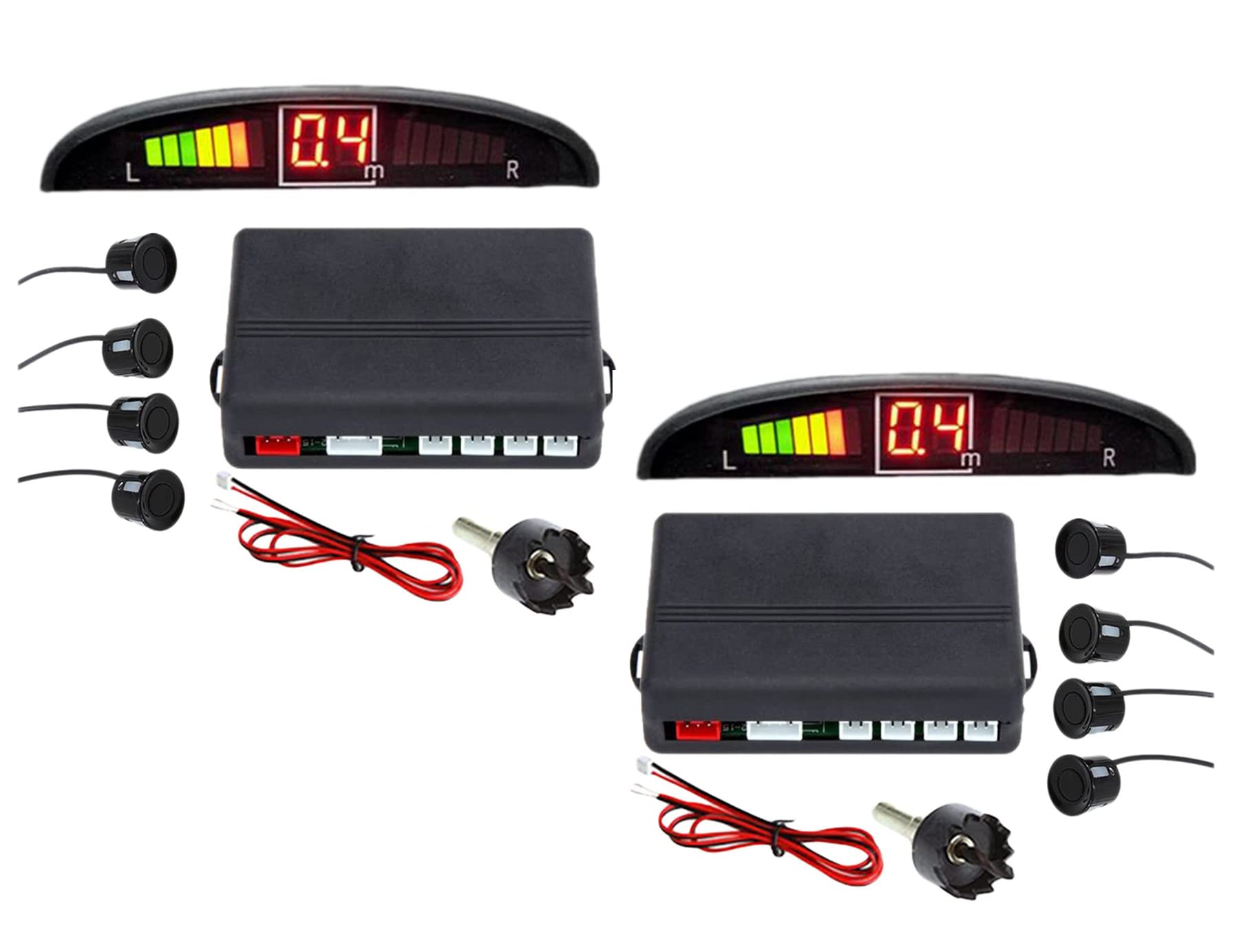 Parking Sensors Led Display Car Reverse Backup Radar System (2 Pack)