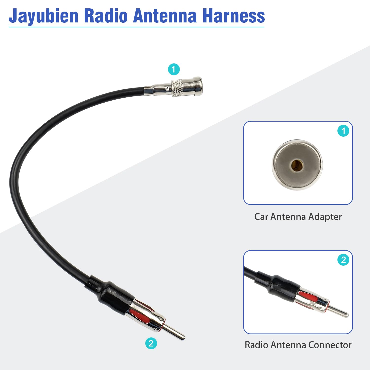 Jayubien Radio Antenna Adapter Cable Compatible With Vw Jetta Passat Golf Bmw Car Stereo Antenna Wire Harness Connector