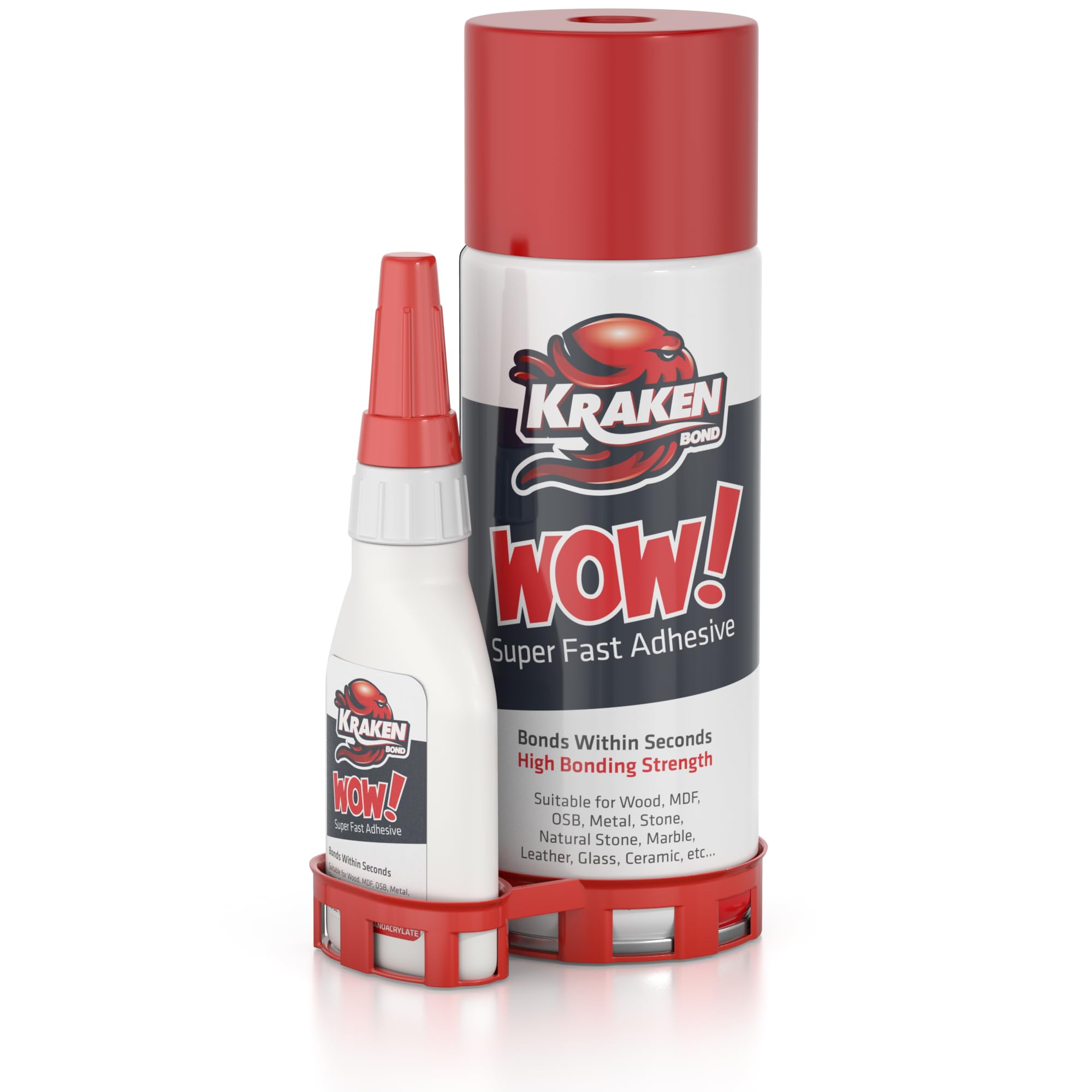 Kraken Bond Wow Ca Glue (350 Oz) With Spray Adhesive Activator (1350 Fl Oz)   Cyanoacrylate Glue, Ca Glue With Activator, Ca Glu