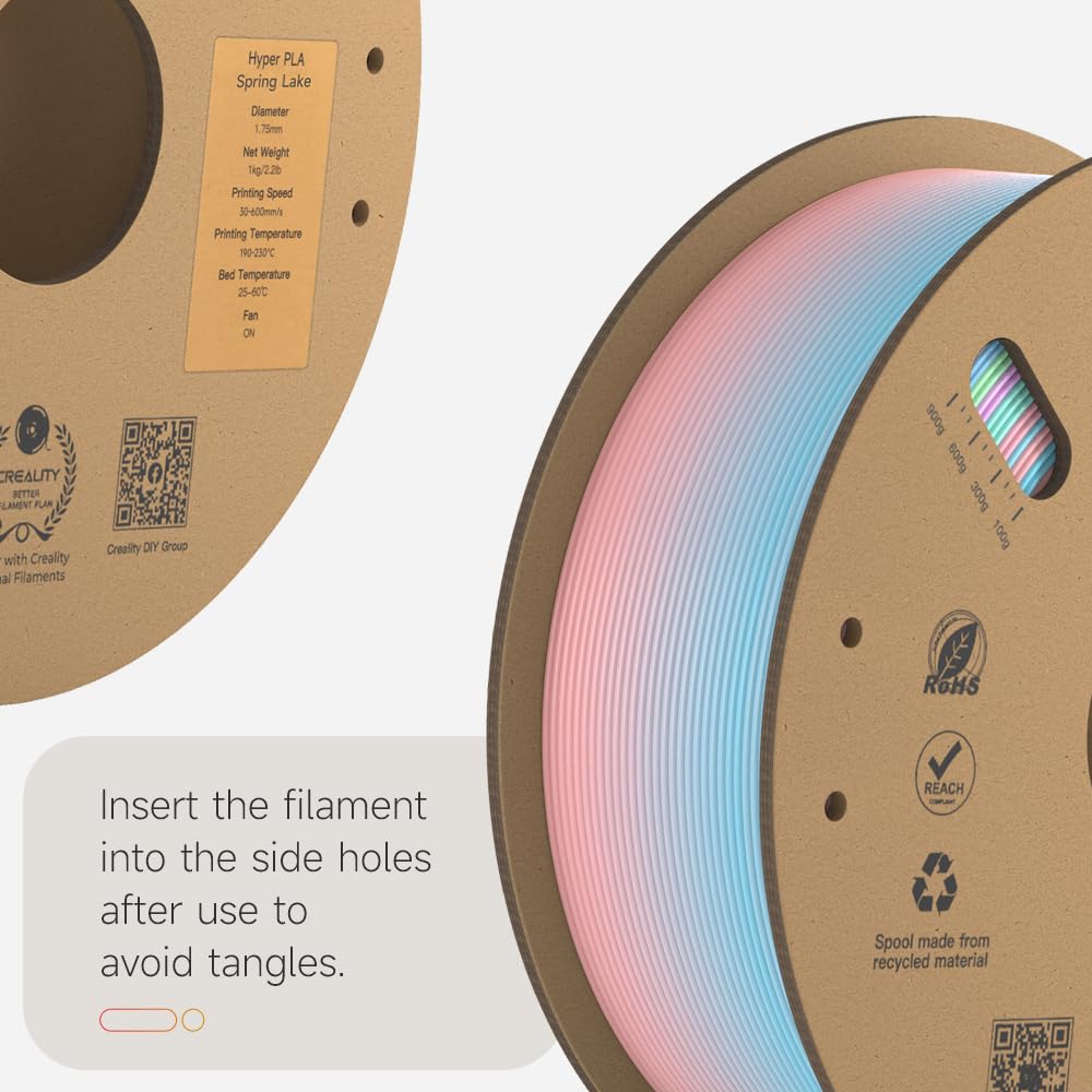 Official 3D Printer Filament Hyper Pla Filament, Creality Pla 3D Printing Filament For High Speed Printing, Durable And Resistan