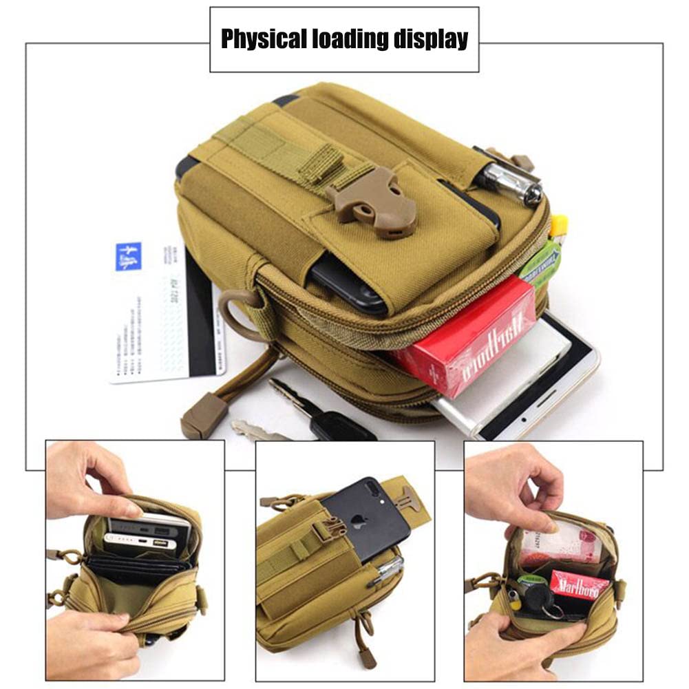 Kabake Tactical Phone Pouch, Cell Phone Holster Pouch, Multipurpose Edc Belt Bag, Belt Purse With Cell Phone Holster Holder For