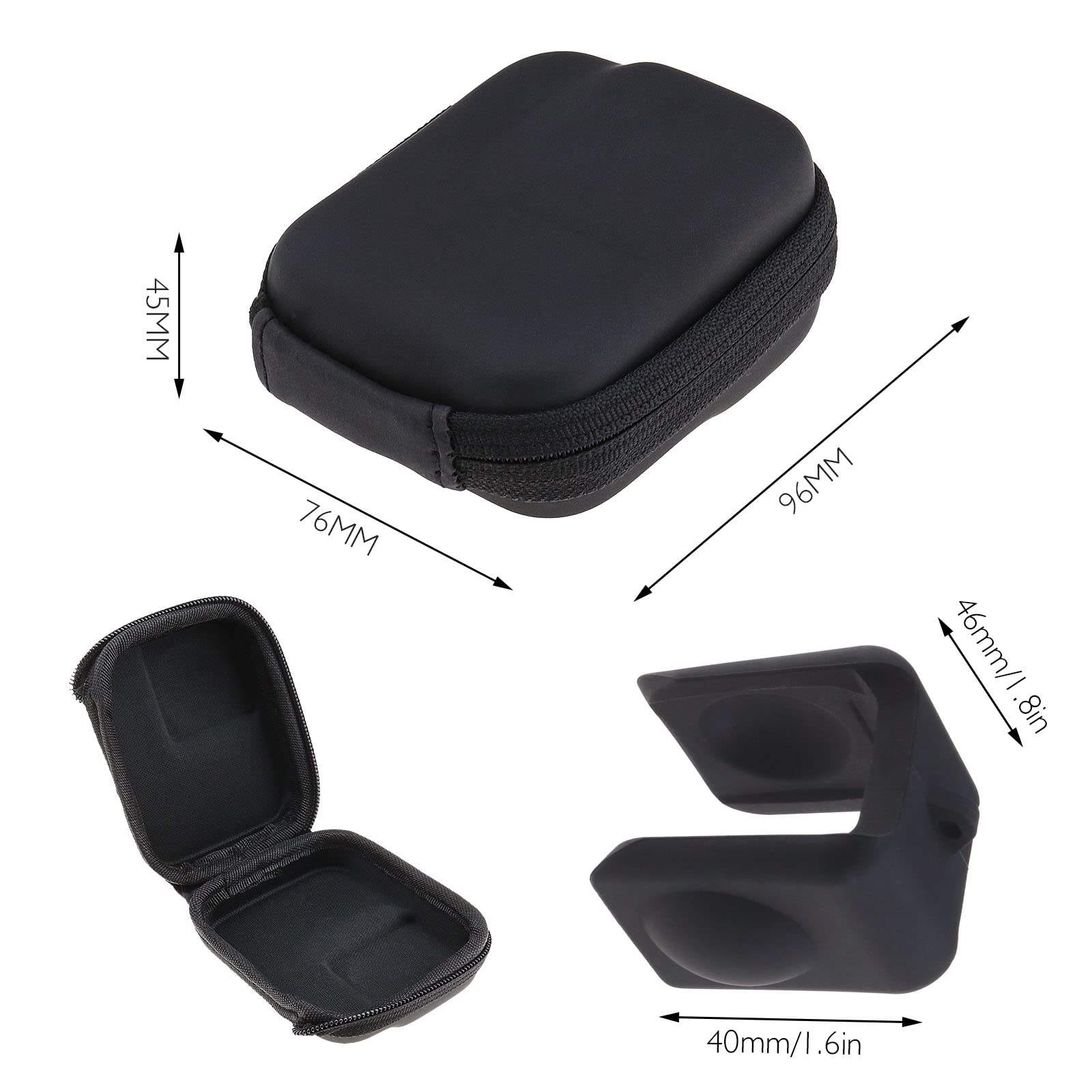 Create Idea Set With 2Pcs Mini Case Lens Cap Replacement Compatible With Insta360 One R/Rs Action Camera Silicone Lens Cover Acc