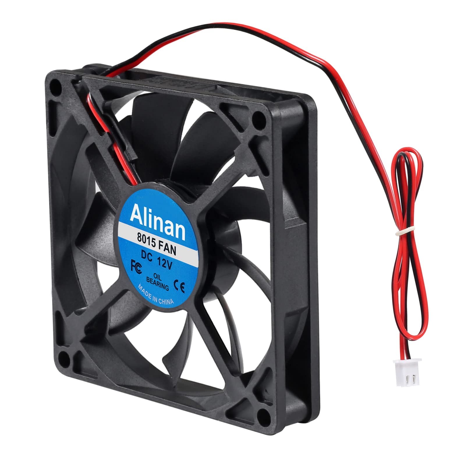 Alinan 4Pcs 8015 12V Fan 80X80X15Mm 2 Pin Sleeve Bearing Brushless Dc Cooling Fan 3D Printer Cooling Fan Computer Fan