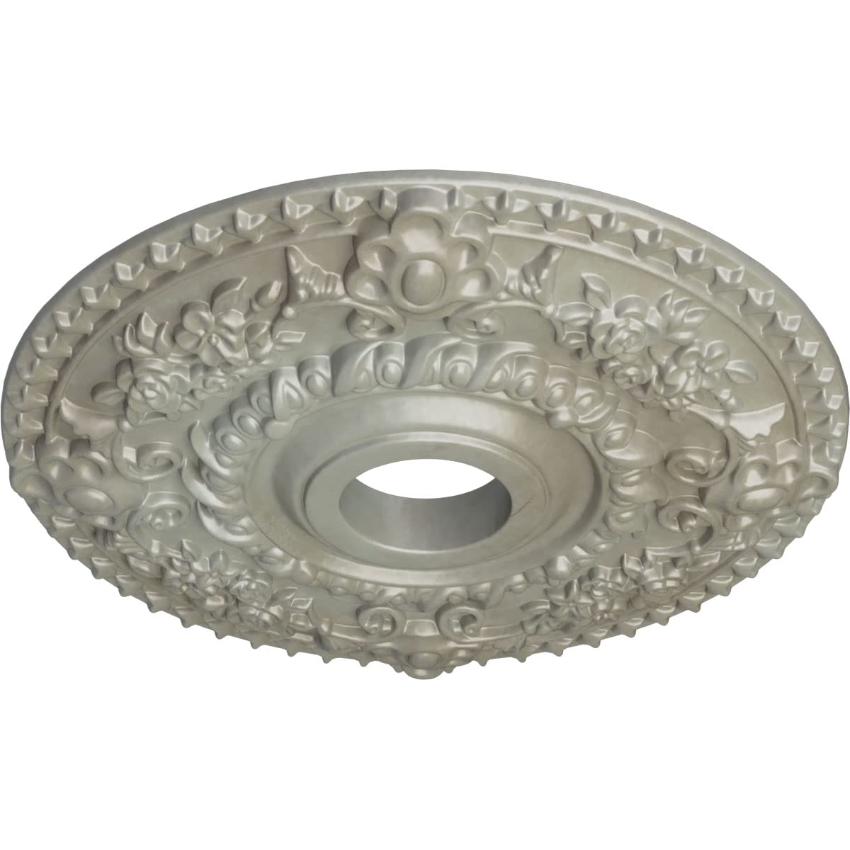 Ekena Millwork Cm18Rofls Rose Ceiling Medallion, Flash Gold