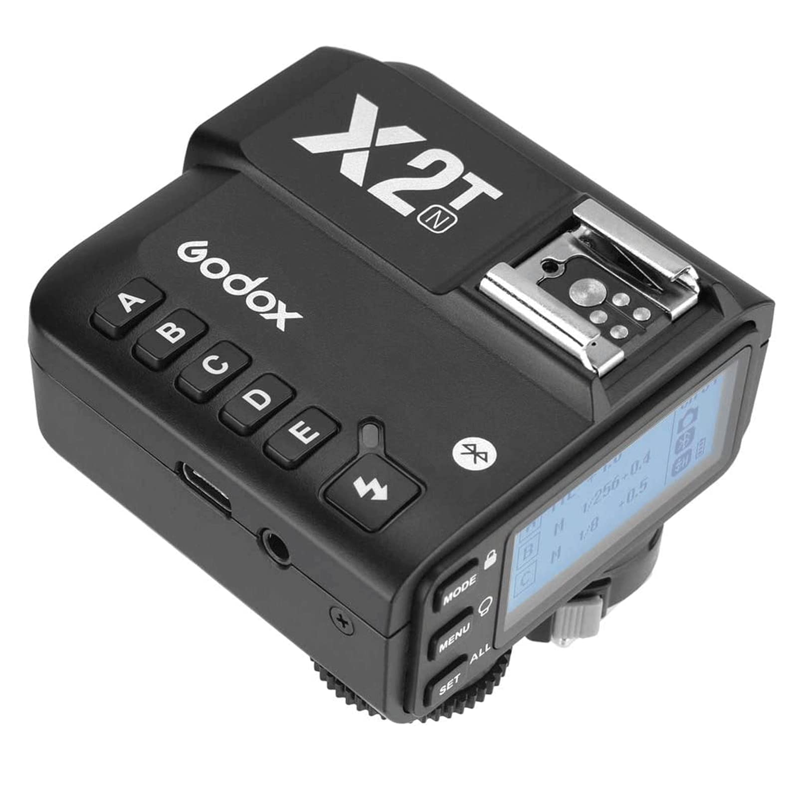 Godox X2T N 2.4G Wireless Flash Trigger Compatible With Nikon Camera I Ttl Hss1/8000S Hss, With 5 Group Buttons, Bluetooth Conne