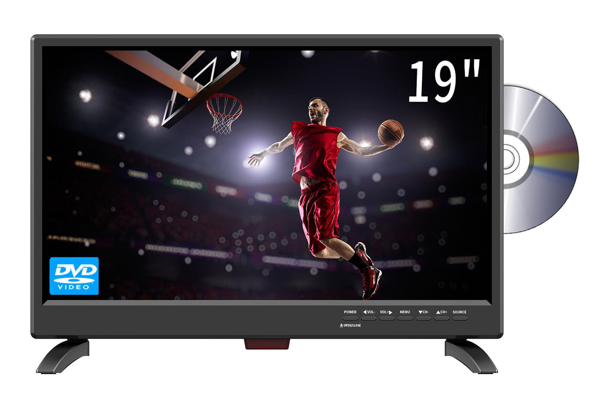 Feihe 19 Inch Tv With Dvd Player Built-In, Fhd 1080P Led Flat Screen Dvd Combo Tv W/Digital Tuner/Hdmi/Usb/Av/Vga Input, Small T