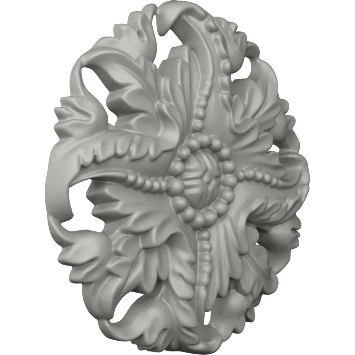 Ekena Millwork Ros04X04Mo Medium Monique Round Rosette, 4 7/8''Od X 5/8''P, Primed