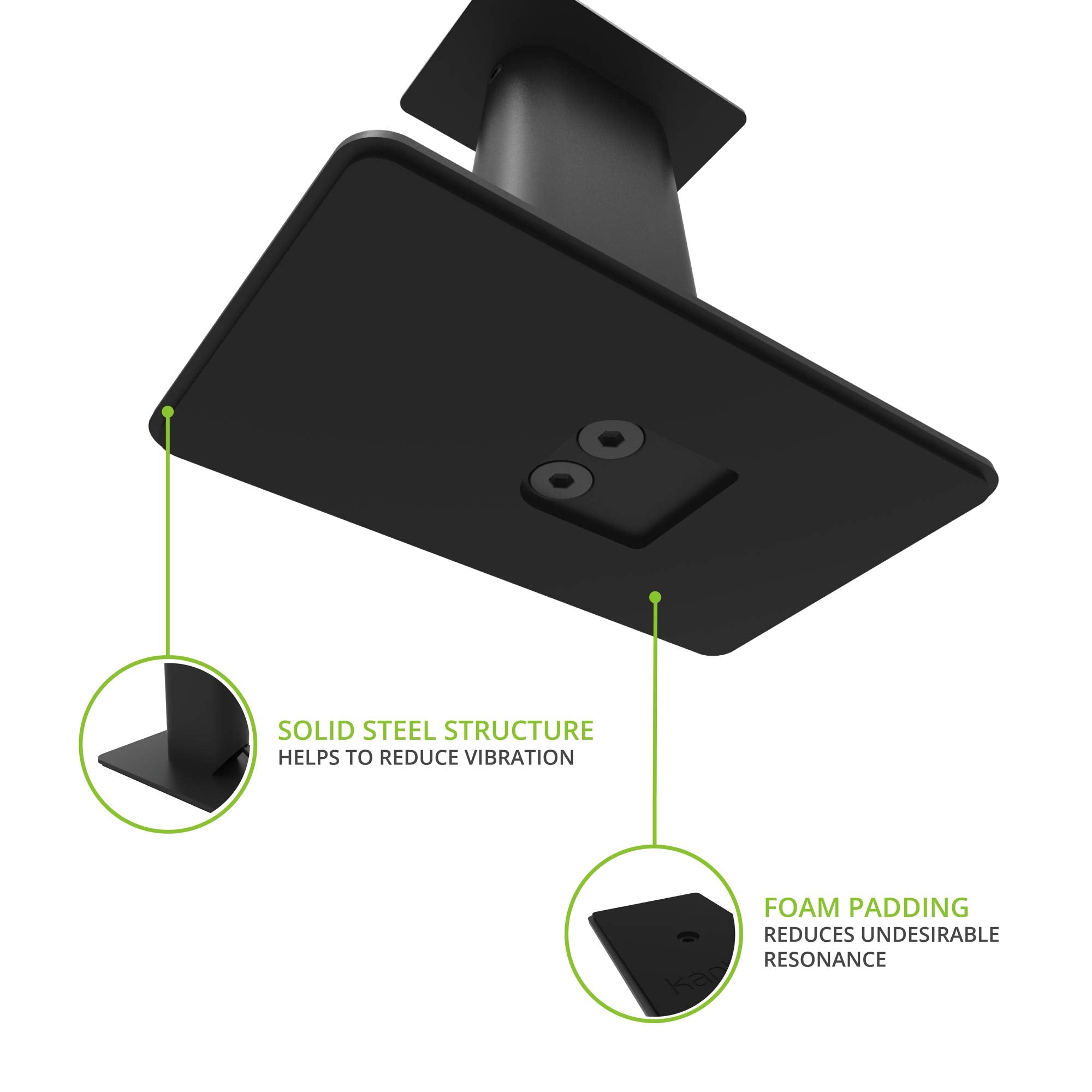 Kanto Sp9 Universal Desktop Speaker Stands   9 Inch   2 Pack   Steel (Black)