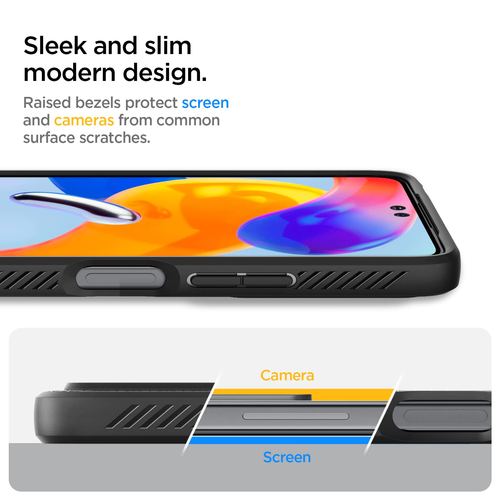 Spigen Liquid Air Designed For Redmi Note 11 Pro Case (Liquid Air) - Matte Black