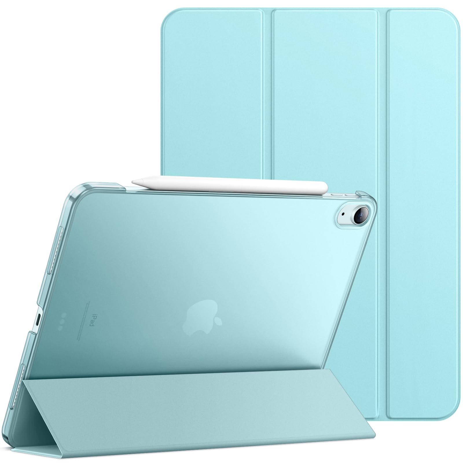 JETech Case for iPad Air 13-Inch M2 (2024), Slim Stand Hard Back Shell Smart Cover with Auto Wake/Sleep (Blue)