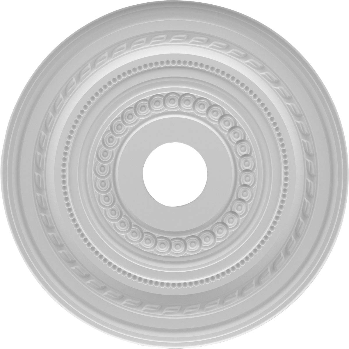 Ekena Millwork 19Od X 3 1/2Id X 1P Cole Thermoformed Pvc Ceiling Medallion (Fits Canopies Up To 5 1/8), Aged Copper