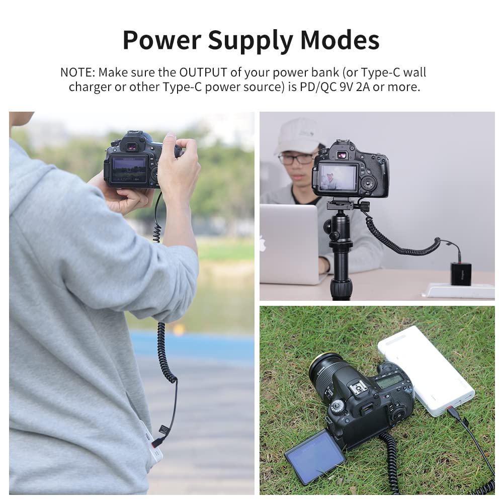 King Ma LP-E6 Dummy Battery with Type-C Adapter for Canon EOS 5D4, 80D, 6D, 7D - Battery Replacement Solution