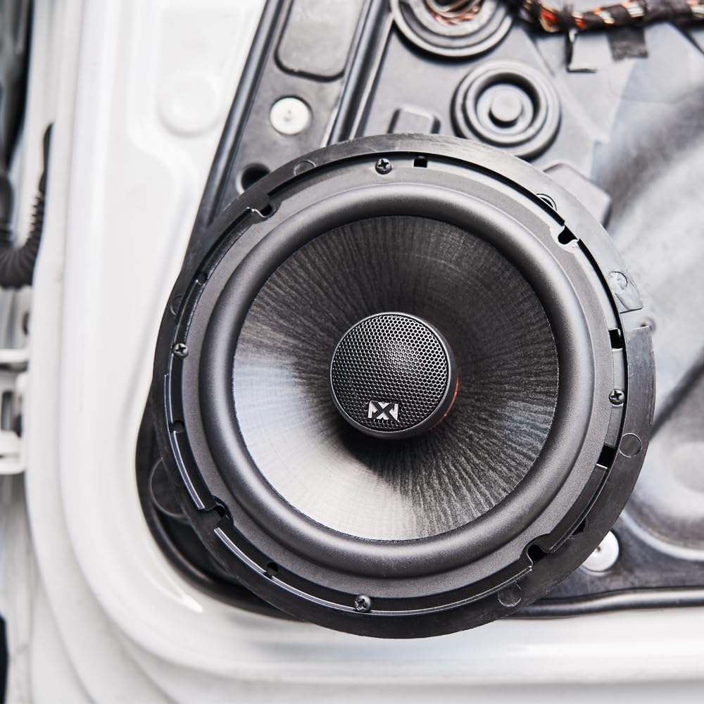 Nvx Vsp65 6.5 Premium Car Speakers, 600W Max, 200W Rms, 2-Way 6-1/2 Inch Coaxial W/ 1 Silk Dome Tweeters & Built-In X-Overs, Eas