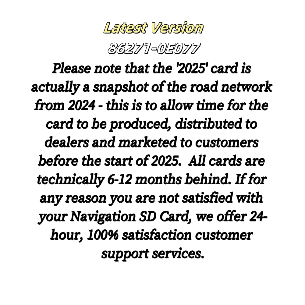 2025 Latest Navigation Sd Card Compatible With Toyota Highlander Tacoma 4Runner Rav4 Camry Corolla Tunder, Navigation Accessorie