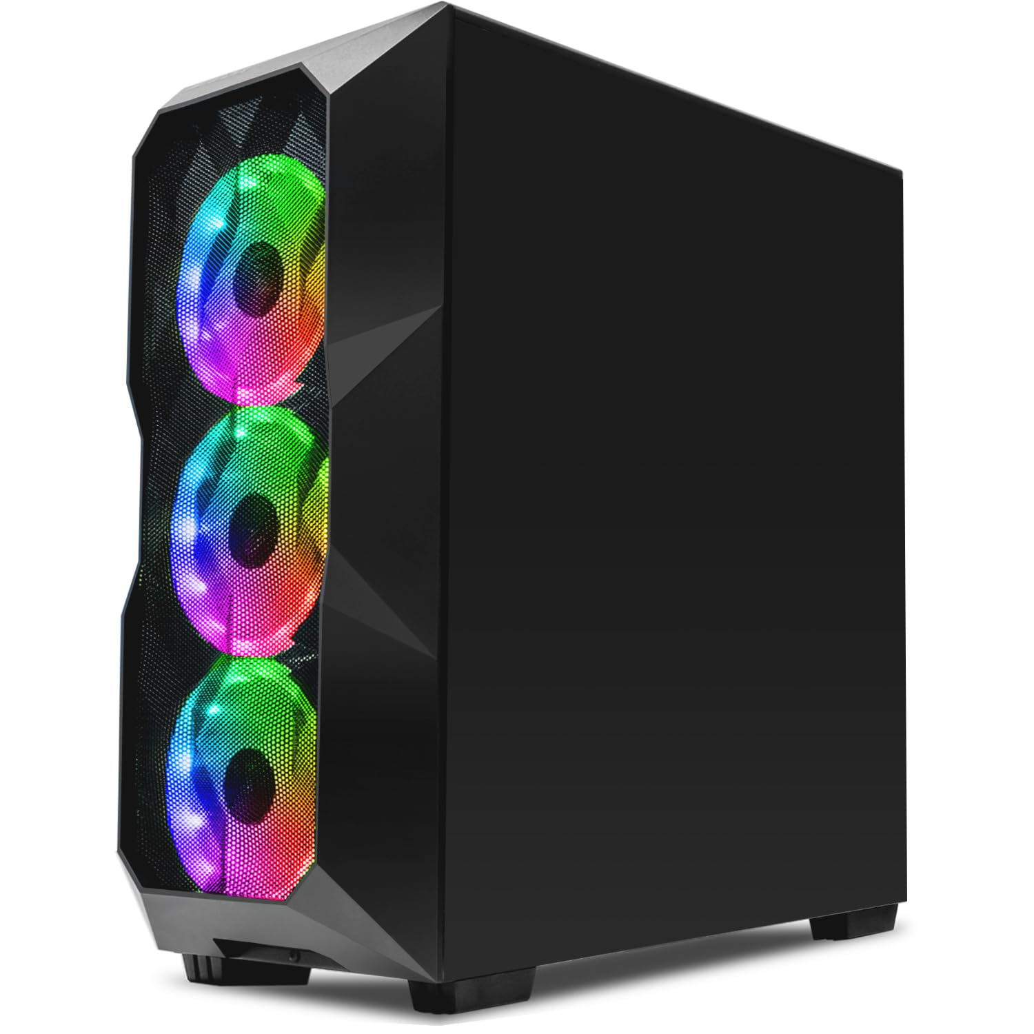 AQVIN Gaming Tower PC - Intel i7, 32GB RAM, 1TB SSD, GTX 1660 6GB, RGB Fans, WiFi, Windows 10 Pro, Black,