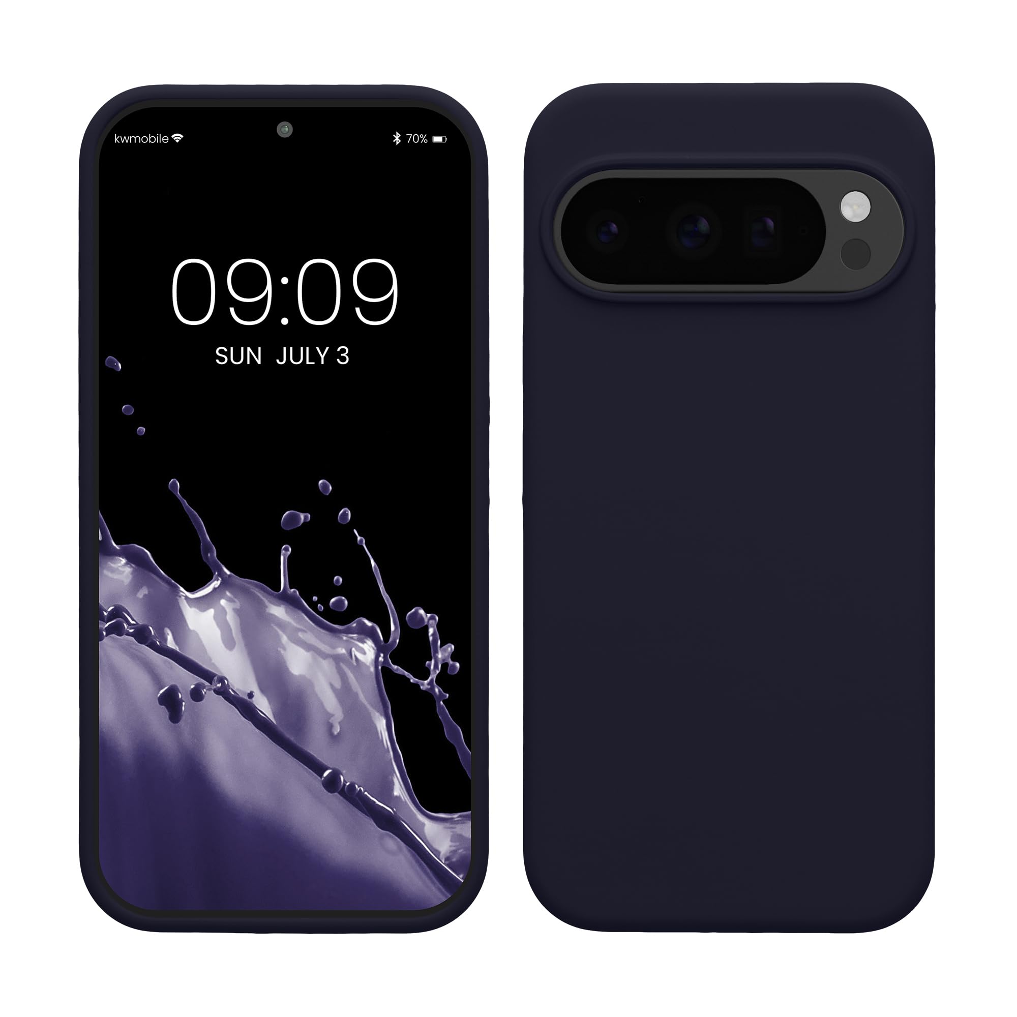kwmobile Case Compatible with Google Pixel 10 / Pixel 10 Pro Case - TPU Silicone Phone Cover with Soft Finish - Deep Ocean