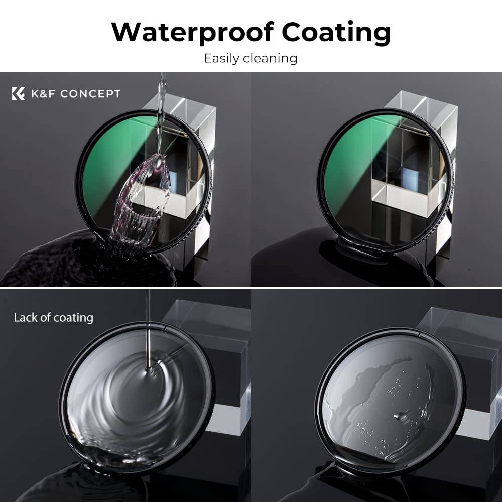 77Mm Circular Polarizers Filter, K&F Concept Waterproof Circular Polarizing Filter With 24 Multi Layer Coatings Cpl Filter For 7