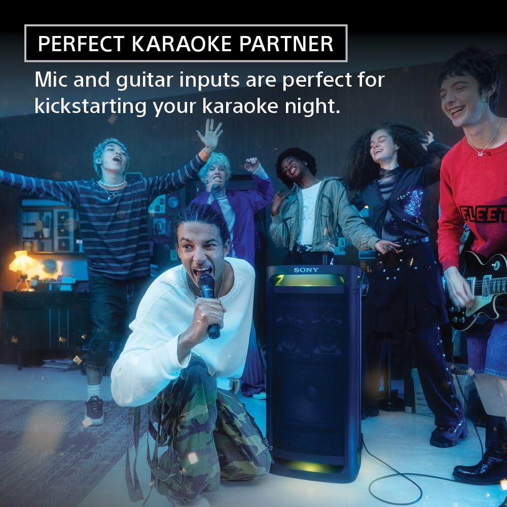 Sony Ult Tower 9Ac Bluetooth Karaoke Party Speaker With Powerful Bass, 360 Sound And Party Lights, And Convenient Carrying Handl